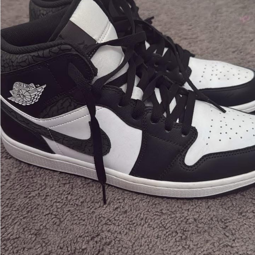 Air Jordan Black and White Sneakers elephant